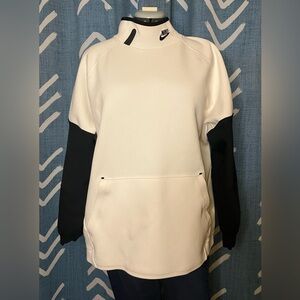 Nike White and Black Pullover Sweatshirt